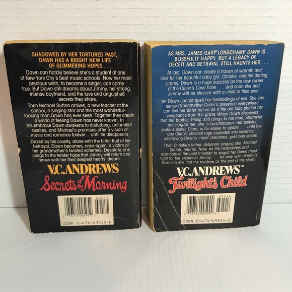 Two VC Andrews Cutler Family Twilight’s Child Secrets of the Morning Book - Picture 2 of 6